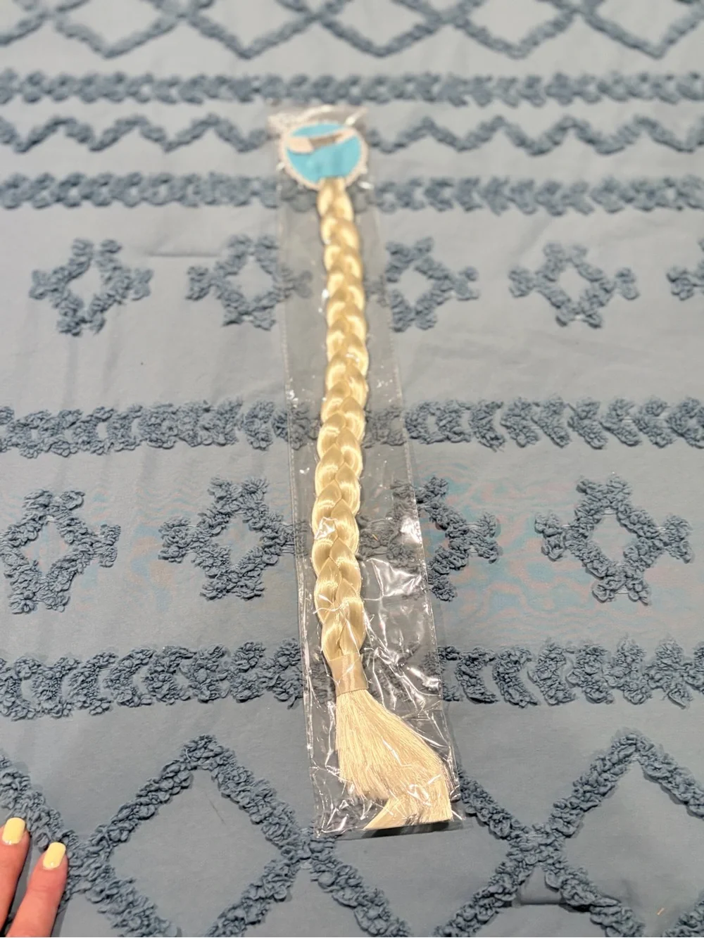 Frozen Elsa Blonde Braid Hair Clip Snowflake Princess Costume Accessory-New